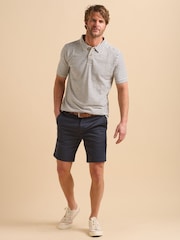 Brakeburn Blue Chrome Maritime Stripe Polo Shirt - Image 1 of 5