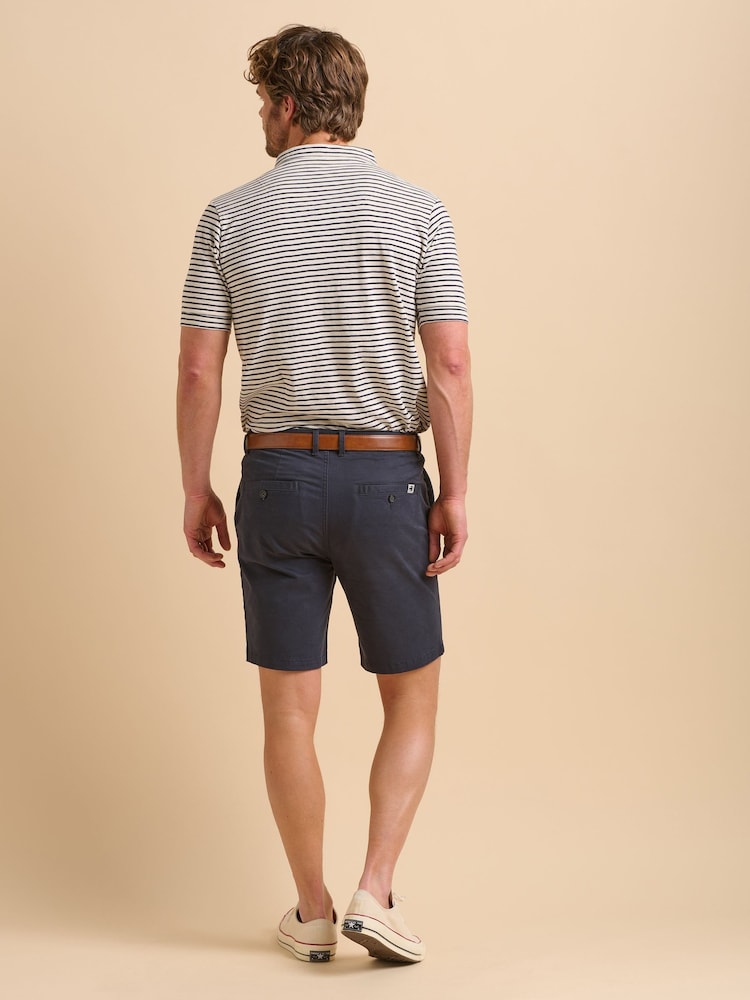 Brakeburn Blue Chrome Maritime Stripe Polo Shirt - Image 2 of 5