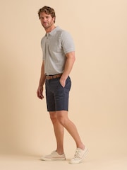 Brakeburn Blue Chrome Maritime Stripe Polo Shirt - Image 3 of 5