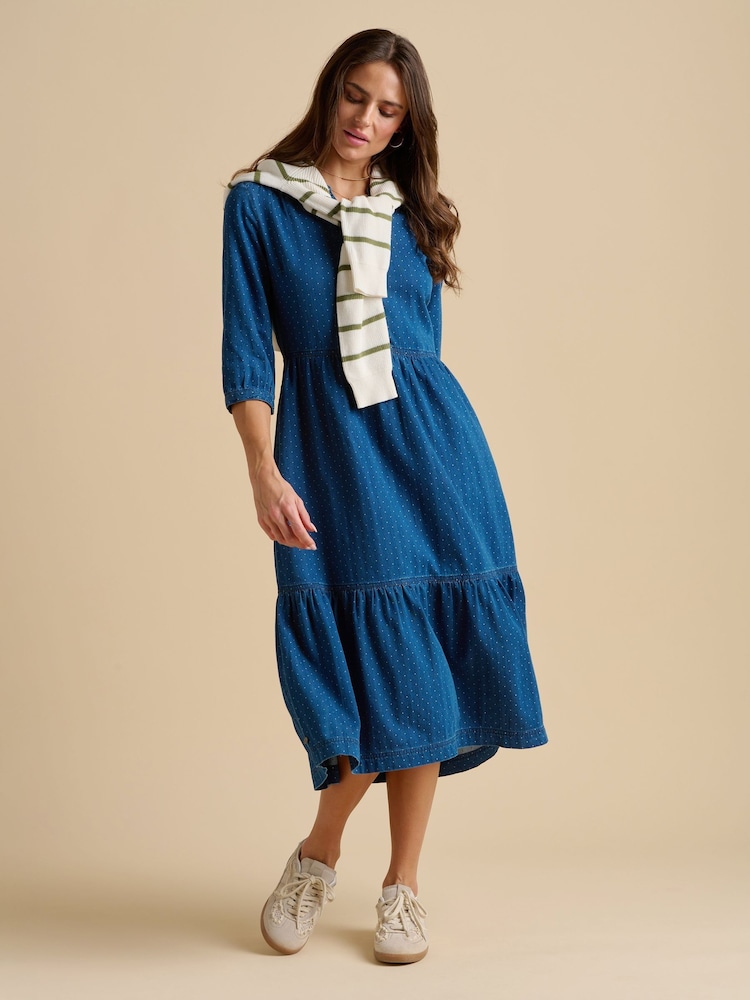 Brakeburn 100% Cotton Jetty Midi Dress - Imagen 1 de 5