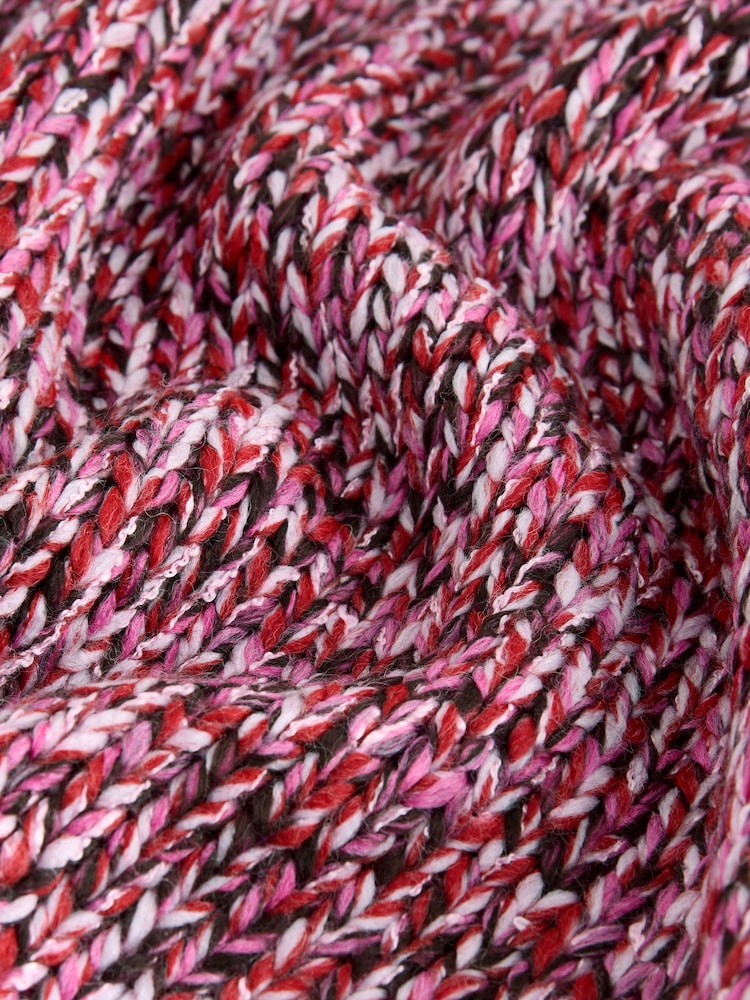 Pink Multi Twist Knitted Jumper With Wool - Image 3 of 3