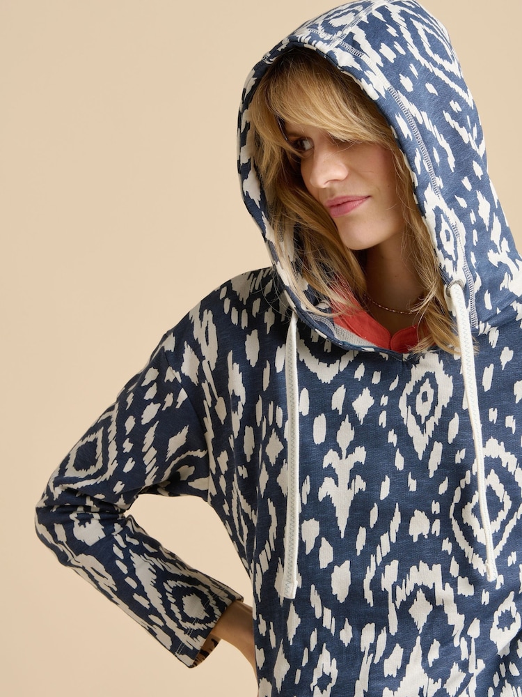 Brakeburn 100% Cotton Ikat Beach Hoodie - Image 3 of 4