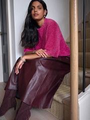Bright Pink Half Sleeve Tinsel T-Shirt - Image 2 of 7