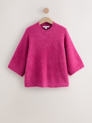 Bright Pink Half Sleeve Tinsel T-Shirt - Image 5 of 7