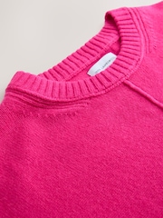 Bright Pink 100% Lambswool N.Premium Crew Neck Jumper - Image 8 of 8
