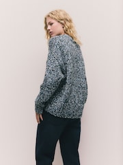 Blue Multi Twist Knitted Jumper With Wool - Image 4 of 8