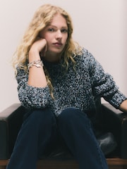 Blue Multi Twist Knitted Jumper With Wool - Image 5 of 8