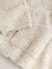 Ecru Neppy Boucle Crew Neck Jumper With Wool - Image 7 of 8