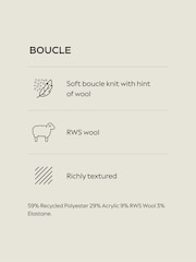 Ecru Neppy Boucle Crew Neck Jumper With Wool - Image 8 of 8