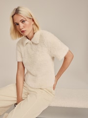 Ecru Bear Short Sleeve Polo Jumper - Image 4 of 8