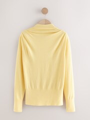 Amarelo - Drape Cowl Neck Knitted Top - Imagem 5 de 7