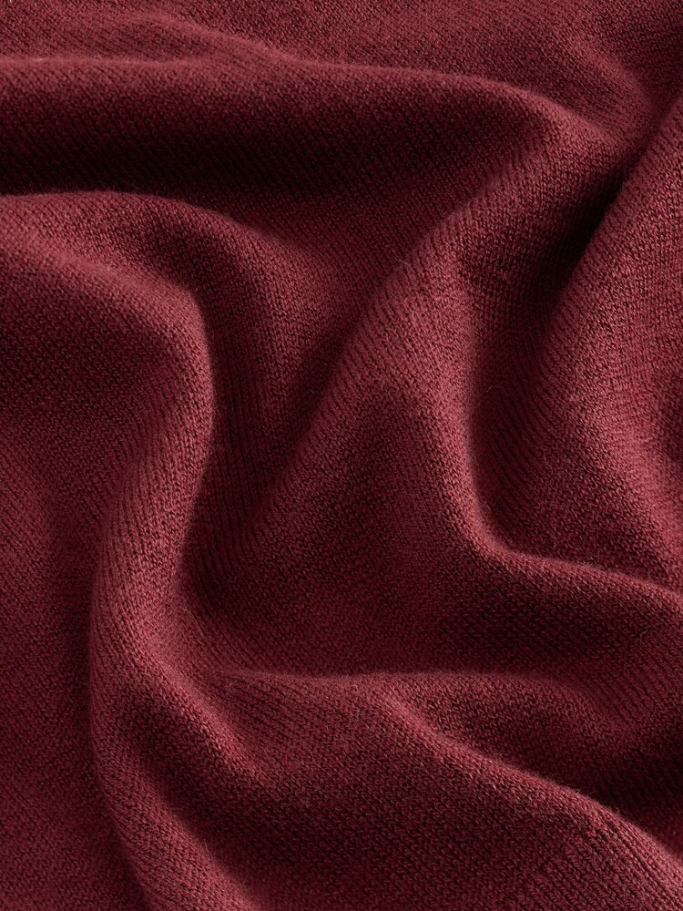 Vermelho Borgonha - Drape Cowl Neck Knitted Top - Imagem 2 de 3