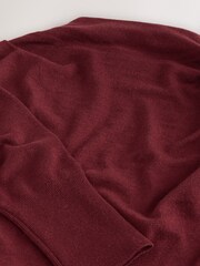 Vermelho Borgonha - Drape Cowl Neck Knitted Top - Imagem 3 de 3