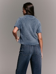 Navy Blue Bear Short Sleeve Polo Jumper - Image 4 of 8