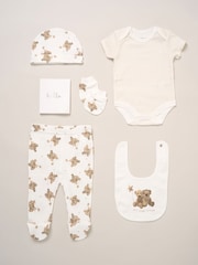 Rock-A-Bye Baby Boutique 100% Cotton Printed Bodysuit Brown Gift Set 6 Piece - Image 1 of 6