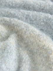 Grey/Blue Ombre Boucle Wrap Jumper With Wool - Image 4 of 4