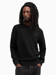 AllSaints Black Aspen Crew Jumper - Image 1 of 6