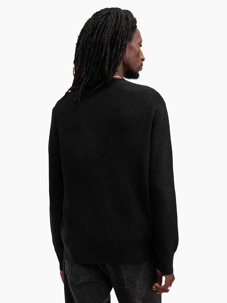 AllSaints Black Aspen Crew Jumper - Image 5 of 6