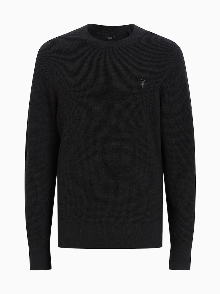 AllSaints Black Aspen Crew Jumper - Image 6 of 6
