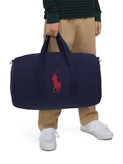 Polo Ralph Lauren Blue Sports Duffle 100% Cotton Bag - Image 10 of 15