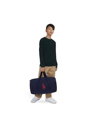 Polo Ralph Lauren Blue Sports Duffle 100% Cotton Bag - Image 11 of 15