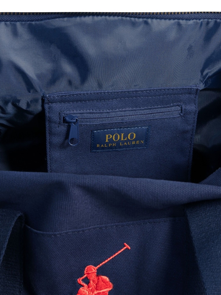 Polo Ralph Lauren Blue Sports Duffle 100% Cotton Bag - Image 15 of 15