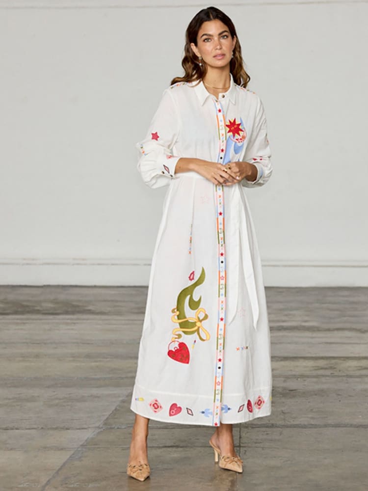 Never Fully Dressed White Enchanted Shirt Dress - Image 1 of 2