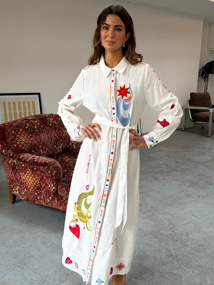 Never Fully Dressed White Enchanted Shirt Dress - Image 2 of 2