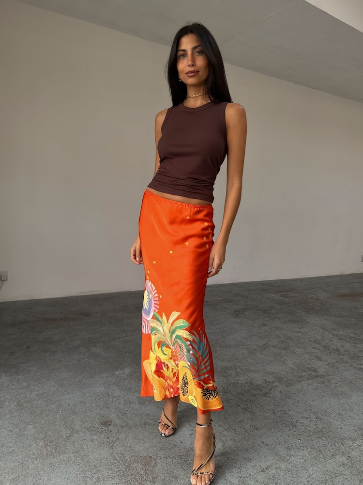Never Fully Dressed Orange Rio Dorris Skirt - Image 1 of 5