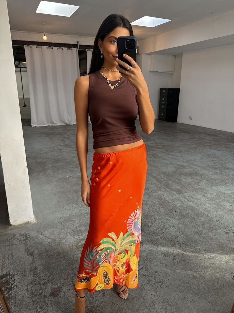 Never Fully Dressed Orange Rio Dorris Skirt - Image 4 of 4 Never Fully Dressed Orange Rio Dorris Skirt - Image 4 of 4