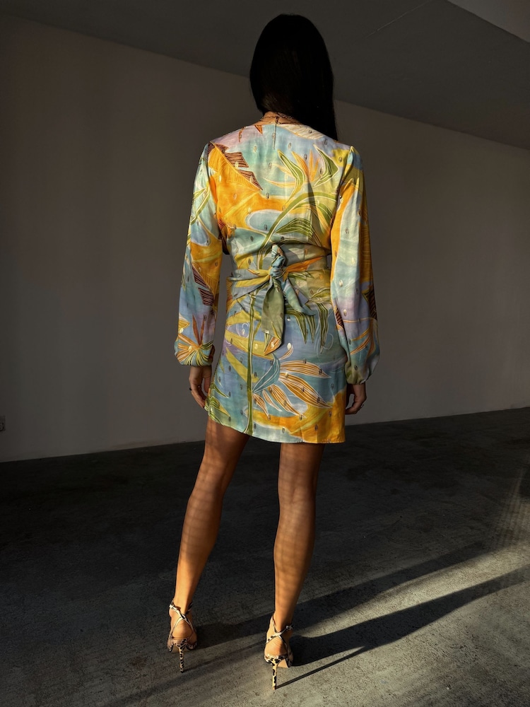 Never Fully Dressed Blue Vienna Wrap Dress - Image 2 of 6