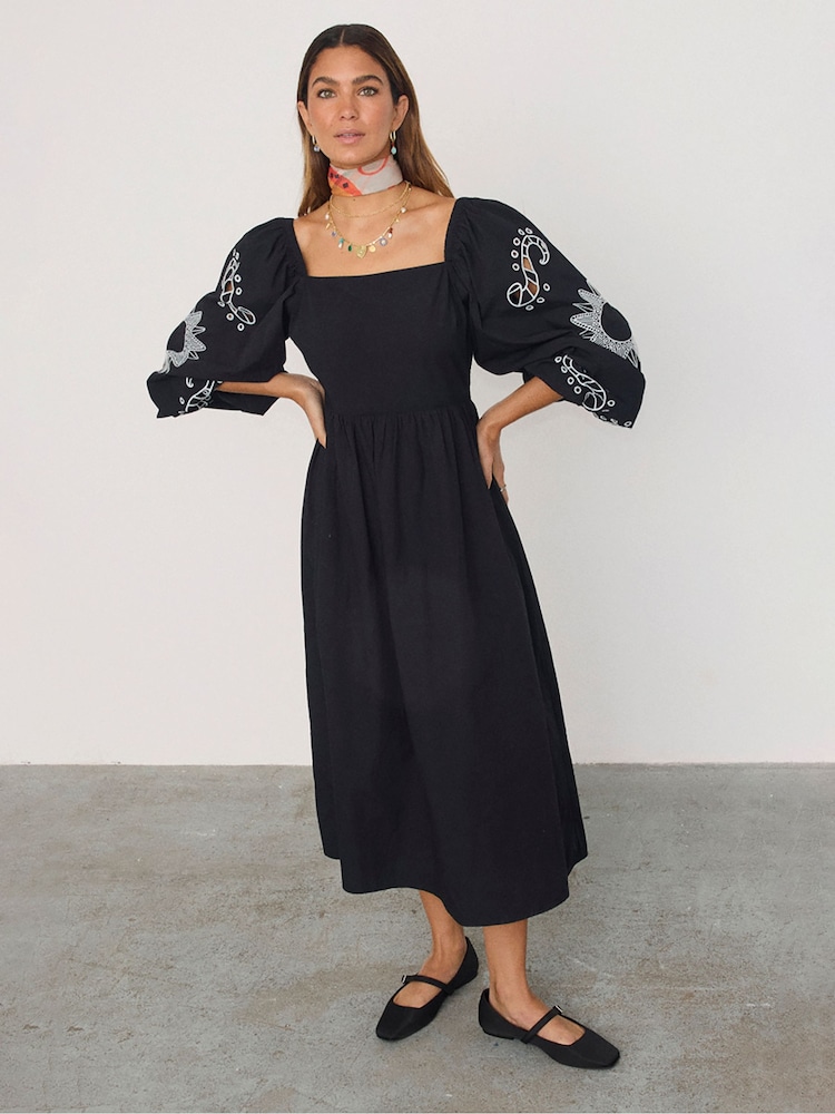 Never Fully Dressed Black Enchanted Belle 100% Cotton Dress - Image 1 of 3