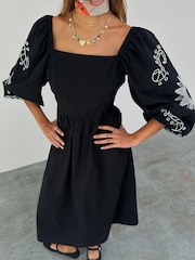 Never Fully Dressed Black Enchanted Belle 100% Cotton Dress - Image 3 of 3