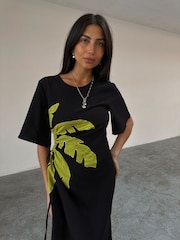 Never Fully Dressed Black Palm Rivera Dress - Image 1 of 1