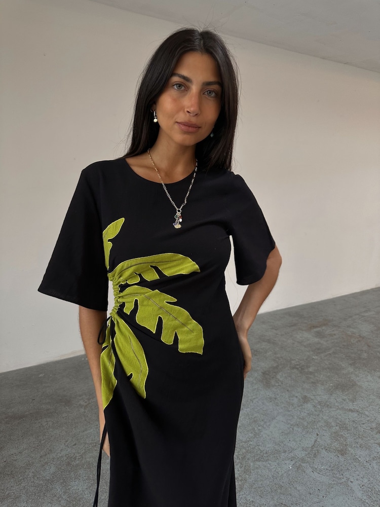 Never Fully Dressed Black Palm Rivera Dress - Image 1 of 1
