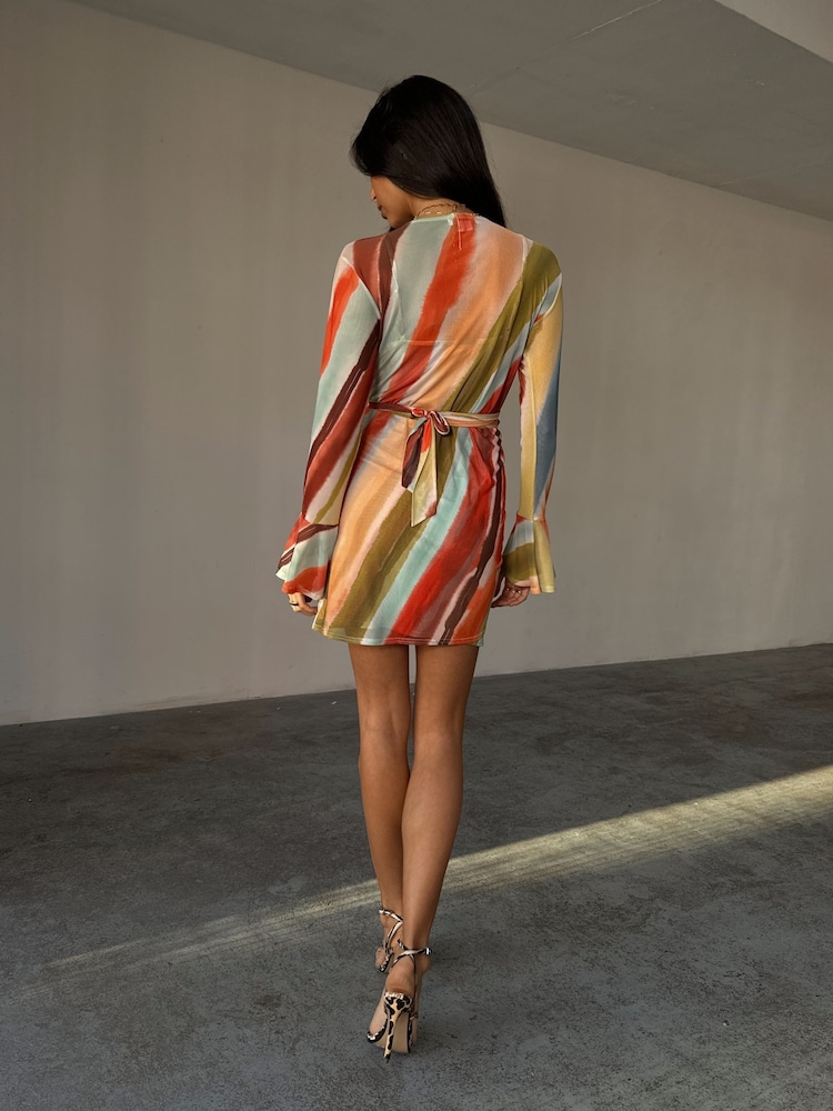 never fully dressed mini dress Buy Never Fully Dressed Orange Sunset Stripe Mini Dress from Next USA