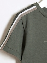 River Island Green Boys Tape T-Shirt and Shorts Set - Image 5 of 5