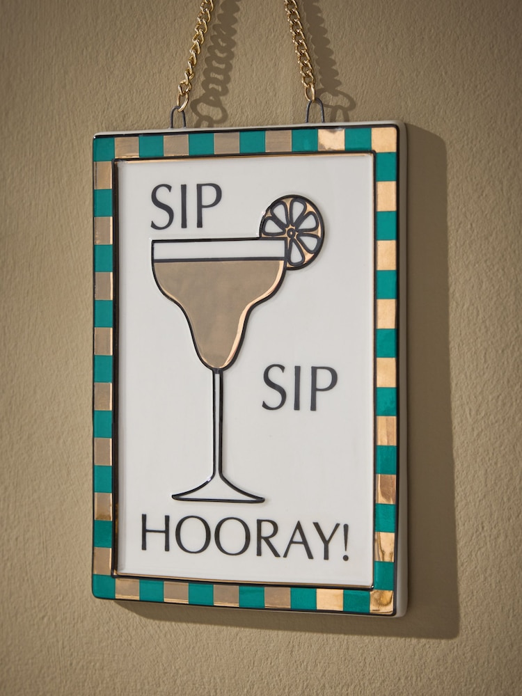 Keramični Sip Sip Hooray viseči okras - Slika 2 iz 3 Keramični Sip Sip Hooray viseči okras - Slika 2 iz 3