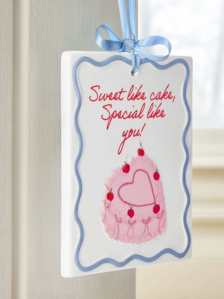 Pink Ceramic Sweet Like Cake Hanging Decoration - Image 2 of 3