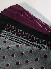 Red/Grey 7 Pack Mens Cotton Rich Socks - Image 10 of 10