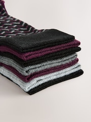 Red/Grey 7 Pack Mens Cotton Rich Socks - Image 9 of 10