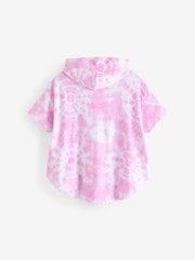 Vanilla Underground Pink Barbie Girls Tie Dye Poncho 100% Cotton Towel - Image 2 of 4