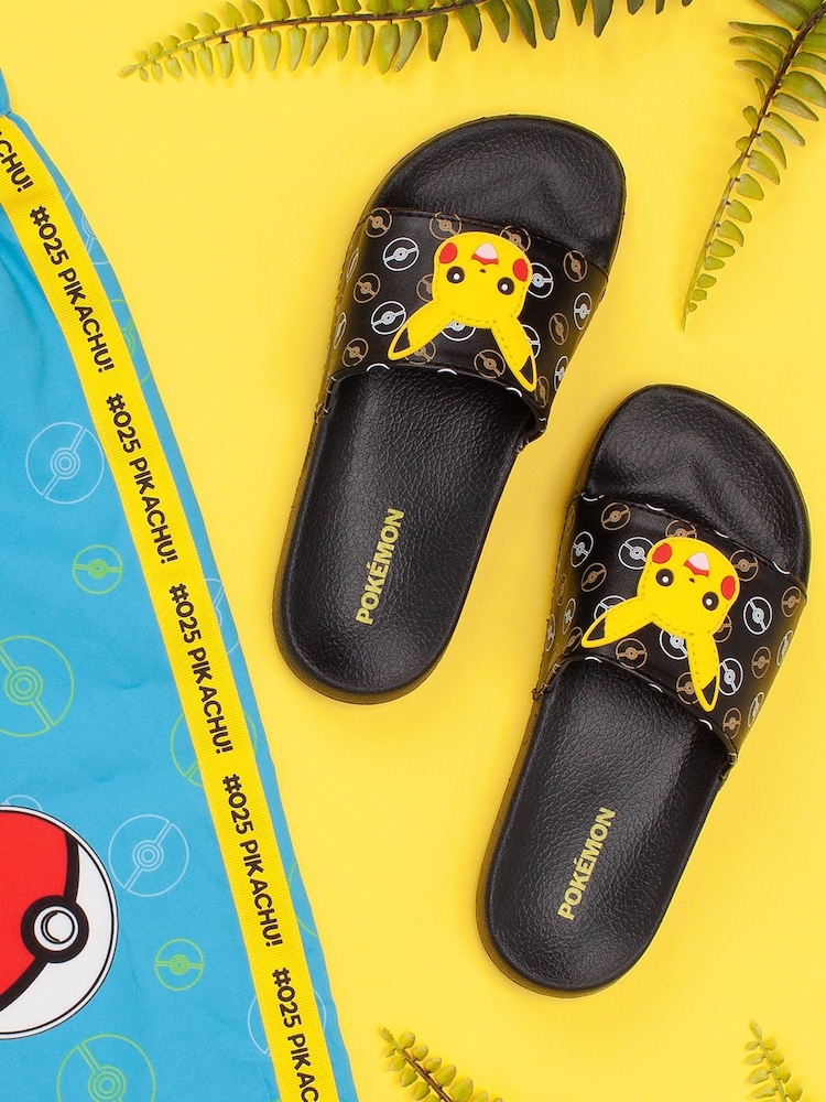 Vanilla Underground Black Boys Pokemon Pikachu Sliders - Image 1 of 8