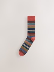Neutral/Green/Colour Pop Stripe Pattern Socks 10 Pack - Image 2 of 7