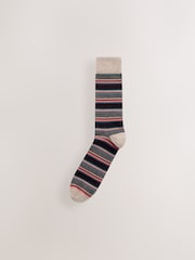 Neutral/Green/Colour Pop Stripe Pattern Socks 10 Pack - Image 4 of 7