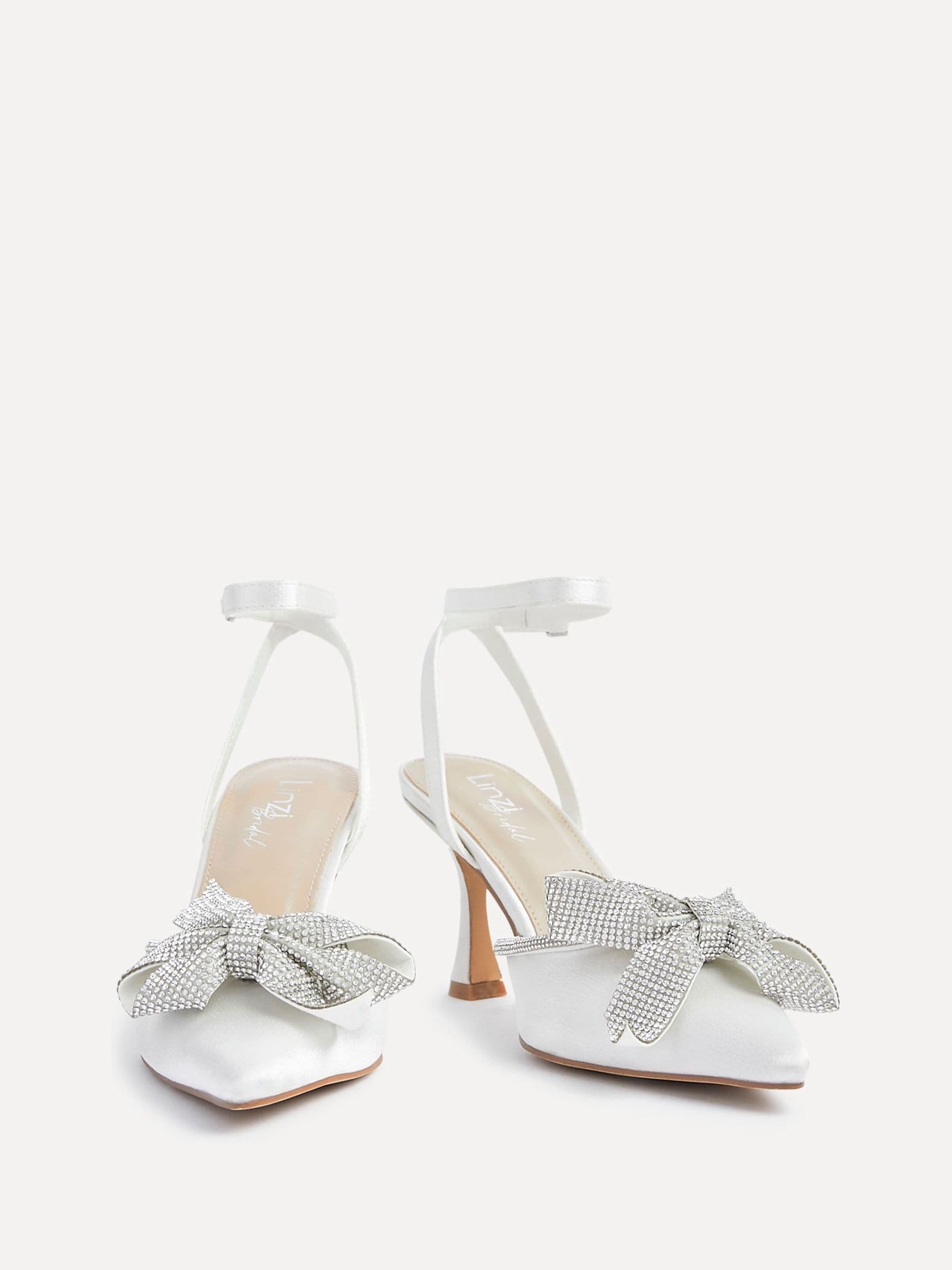 Cumpără Pantofi cu toc și detaliu Fundă Linzi Bridal Angela Satin