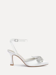 Linzi Bridal Angela Satin Diamante Bow Detail Court Heels - Slika 3 iz 6