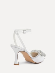 Linzi Bridal Angela Satin Diamante Bow Detail Court Heels - Slika 4 iz 6