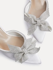 Linzi Bridal Angela Satin Diamante Bow Detail Court Heels - Slika 6 iz 6