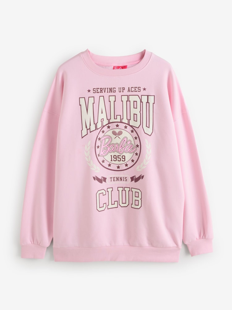 Vanilla Underground Pink Barbie Womens Malibu Club Sweatshirt - Image 1 of 1 Vanilla Underground Pink Barbie Womens Malibu Club Sweatshirt - Image 1 of 1
